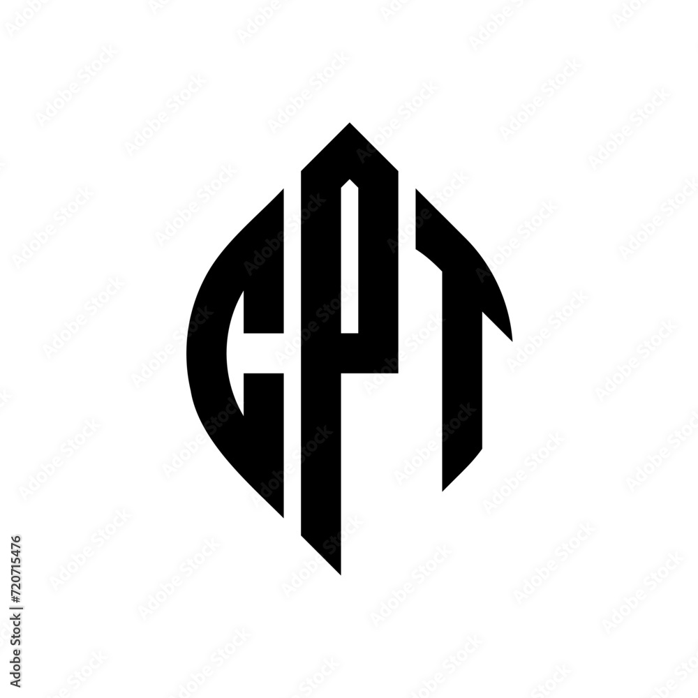 CPT circle letter logo design with circle and ellipse shape. CPT ellipse letters with typographic style. The three initials form a circle logo. CPT Circle Emblem Abstract Monogram Letter Mark Vector. CPT circle letter logo design with circle and ellipse shape. CPT ellipse letters with typographic style. The three initials form a circle logo. CPT Circle Emblem Abstract Monogram Letter Mark Vector.