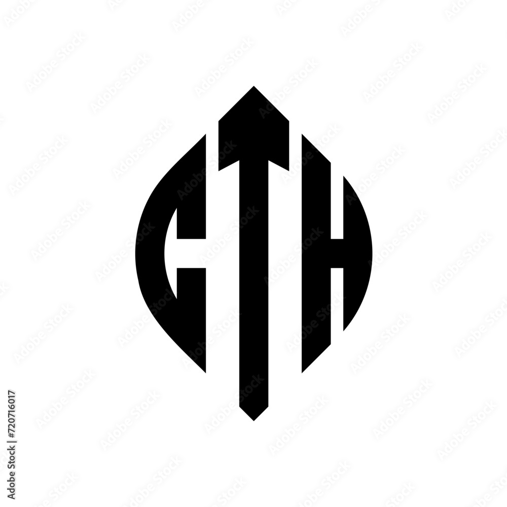 CTH circle letter logo design with circle and ellipse shape. CTH ellipse letters with typographic style. The three initials form a circle logo. CTH Circle Emblem Abstract Monogram Letter Mark Vector. CTH circle letter logo design with circle and ellipse shape. CTH ellipse letters with typographic style. The three initials form a circle logo. CTH Circle Emblem Abstract Monogram Letter Mark Vector.