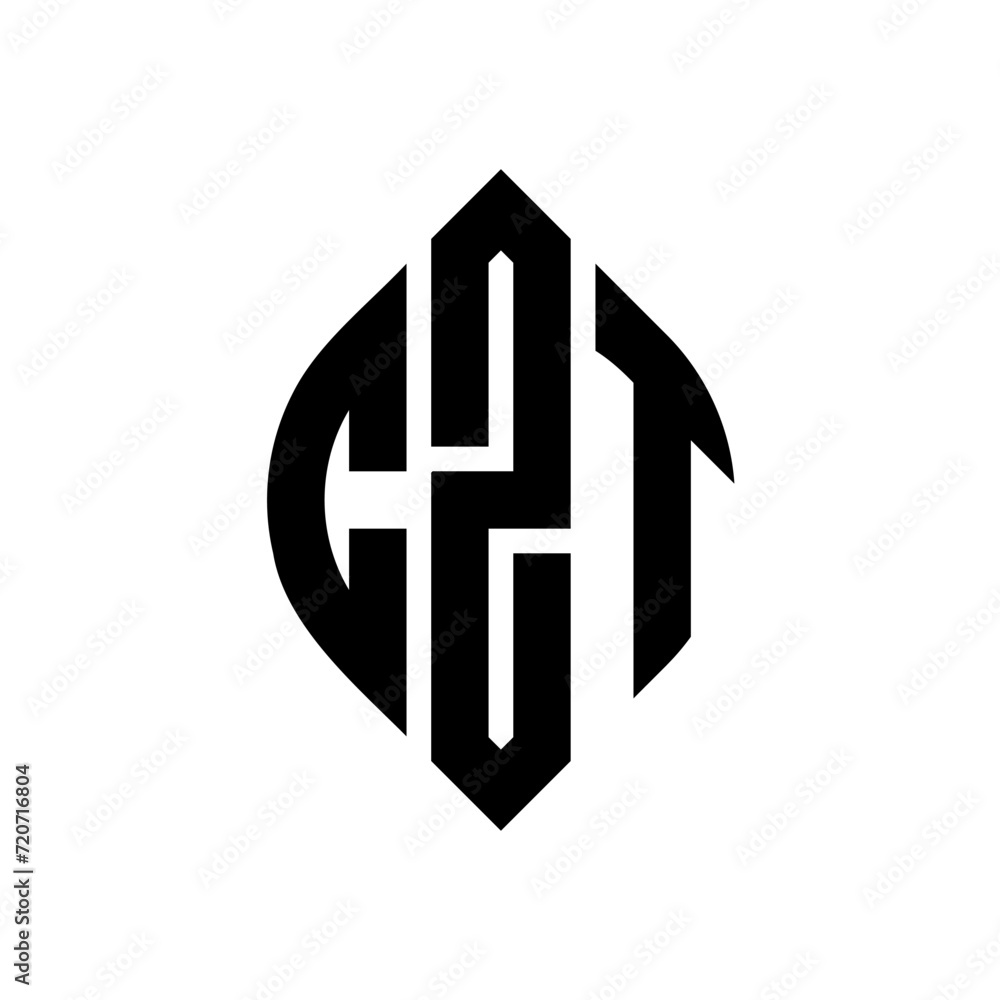 CZT circle letter logo design with circle and ellipse shape. CZT ellipse letters with typographic style. The three initials form a circle logo. CZT Circle Emblem Abstract Monogram Letter Mark Vector. CZT circle letter logo design with circle and ellipse shape. CZT ellipse letters with typographic style. The three initials form a circle logo. CZT Circle Emblem Abstract Monogram Letter Mark Vector.