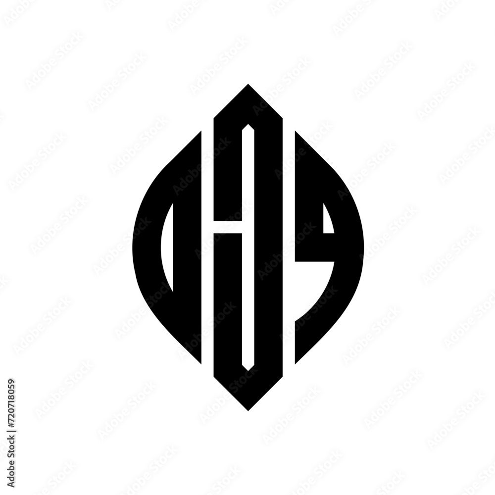 DJQ circle letter logo design with circle and ellipse shape. DJQ ellipse letters with typographic style. The three initials form a circle logo. DJQ circle emblem abstract monogram letter mark vector. DJQ circle letter logo design with circle and ellipse shape. DJQ ellipse letters with typographic style. The three initials form a circle logo. DJQ circle emblem abstract monogram letter mark vector.