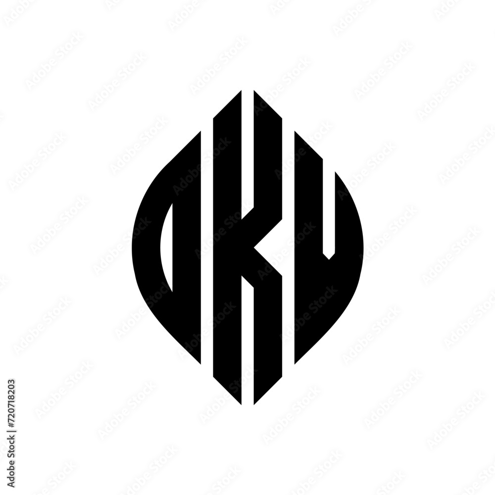 DKV circle letter logo design with circle and ellipse shape. DKV ellipse letters with typographic style. The three initials form a circle logo. DKV circle emblem abstract monogram letter mark vector. DKV circle letter logo design with circle and ellipse shape. DKV ellipse letters with typographic style. The three initials form a circle logo. DKV circle emblem abstract monogram letter mark vector.