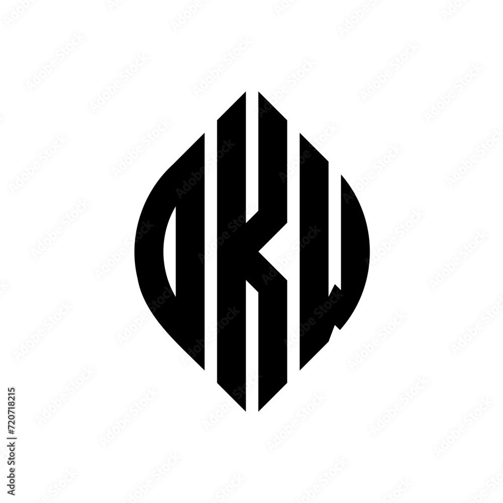 DKW circle letter logo design with circle and ellipse shape. DKW ellipse letters with typographic style. The three initials form a circle logo. DKW circle emblem abstract monogram letter mark vector. DKW circle letter logo design with circle and ellipse shape. DKW ellipse letters with typographic style. The three initials form a circle logo. DKW circle emblem abstract monogram letter mark vector.
