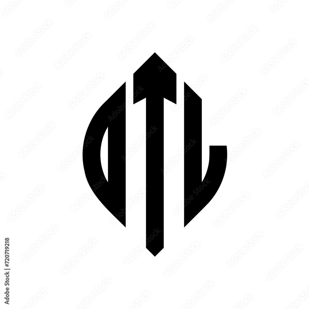 DTL circle letter logo design with circle and ellipse shape. DTL ellipse letters with typographic style. The three initials form a circle logo. DTL circle emblem abstract monogram letter mark vector. DTL circle letter logo design with circle and ellipse shape. DTL ellipse letters with typographic style. The three initials form a circle logo. DTL circle emblem abstract monogram letter mark vector.
