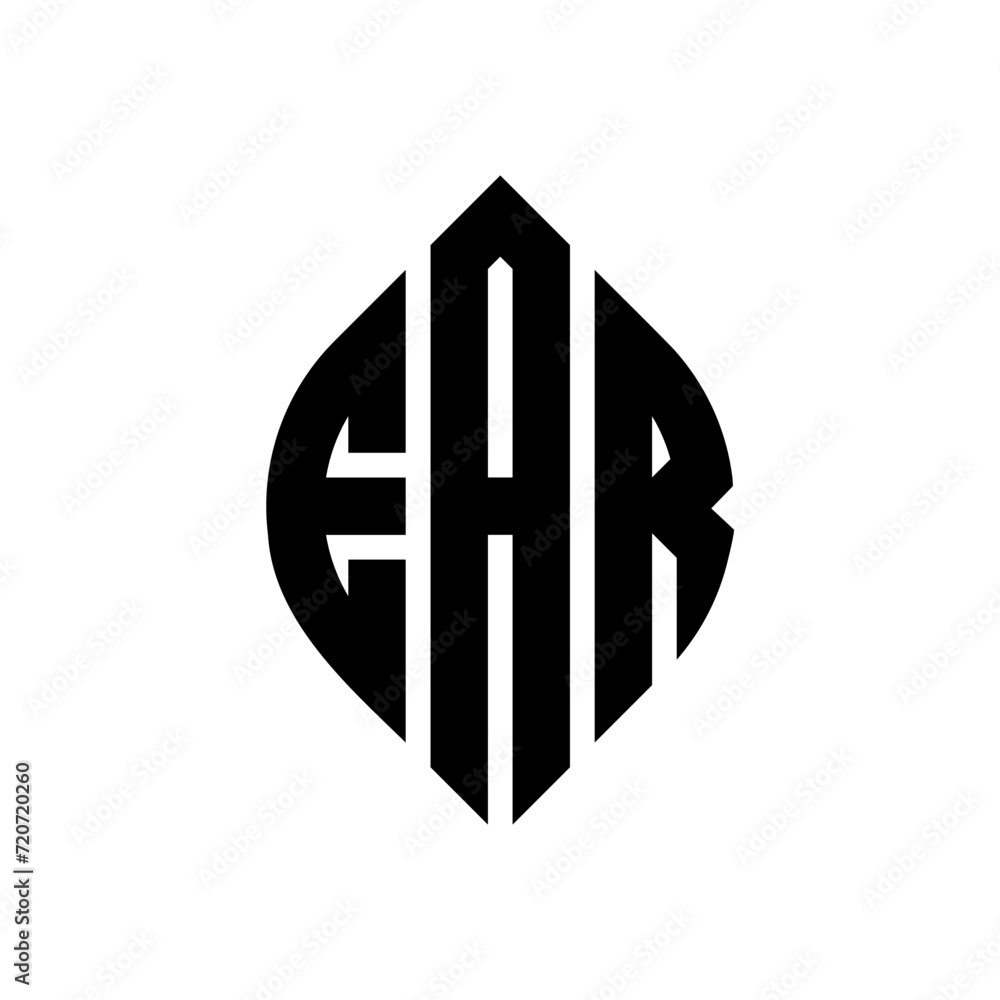 EAR circle letter logo design with circle and ellipse shape. EAR ellipse letters with typographic style. The three initials form a circle logo. EAR Circle Emblem Abstract Monogram Letter Mark Vector. EAR circle letter logo design with circle and ellipse shape. EAR ellipse letters with typographic style. The three initials form a circle logo. EAR Circle Emblem Abstract Monogram Letter Mark Vector.