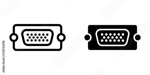 vga connector Icon. for mobile concept and web design. vector illustration