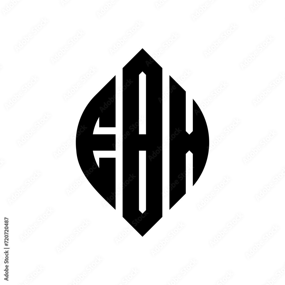 EBX circle letter logo design with circle and ellipse shape. EBX ellipse letters with typographic style. The three initials form a circle logo. EBX Circle Emblem Abstract Monogram Letter Mark Vector. EBX circle letter logo design with circle and ellipse shape. EBX ellipse letters with typographic style. The three initials form a circle logo. EBX Circle Emblem Abstract Monogram Letter Mark Vector.