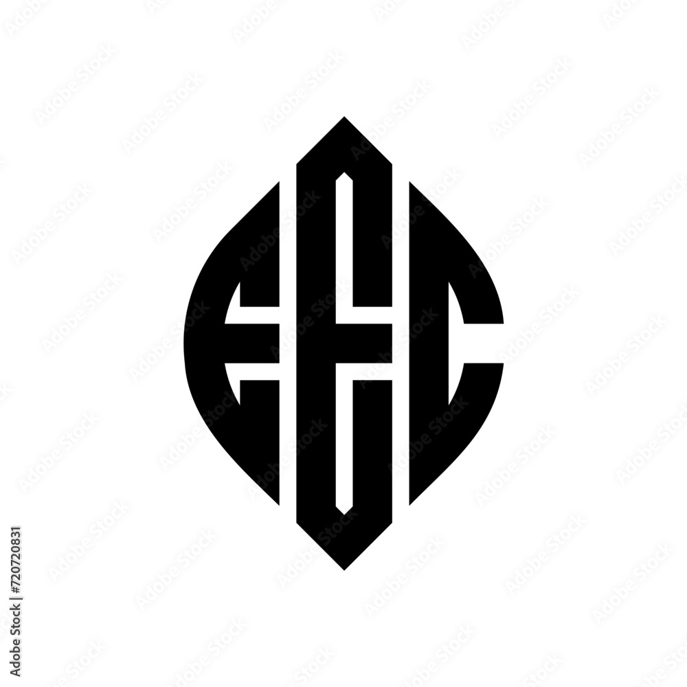 EEC circle letter logo design with circle and ellipse shape. EEC ellipse letters with typographic style. The three initials form a circle logo. EEC Circle Emblem Abstract Monogram Letter Mark Vector. EEC circle letter logo design with circle and ellipse shape. EEC ellipse letters with typographic style. The three initials form a circle logo. EEC Circle Emblem Abstract Monogram Letter Mark Vector.