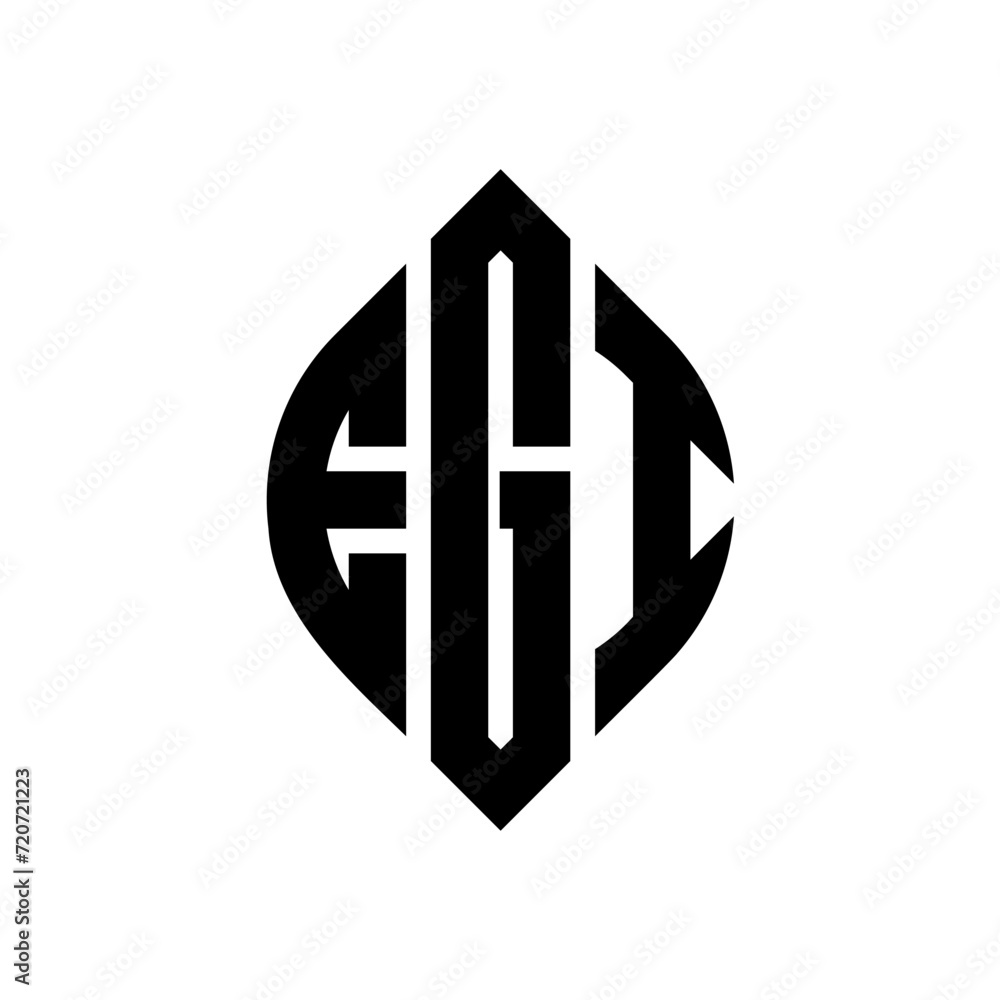 EGI circle letter logo design with circle and ellipse shape. EGI ellipse letters with typographic style. The three initials form a circle logo. EGI Circle Emblem Abstract Monogram Letter Mark Vector. EGI circle letter logo design with circle and ellipse shape. EGI ellipse letters with typographic style. The three initials form a circle logo. EGI Circle Emblem Abstract Monogram Letter Mark Vector.