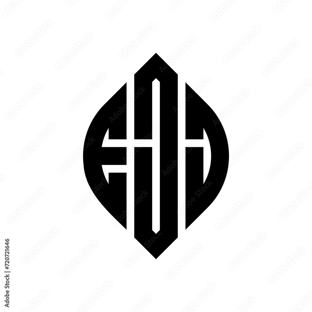 EJJ circle letter logo design with circle and ellipse shape. EJJ ellipse letters with typographic style. The three initials form a circle logo. EJJ Circle Emblem Abstract Monogram Letter Mark Vector. EJJ circle letter logo design with circle and ellipse shape. EJJ ellipse letters with typographic style. The three initials form a circle logo. EJJ Circle Emblem Abstract Monogram Letter Mark Vector.