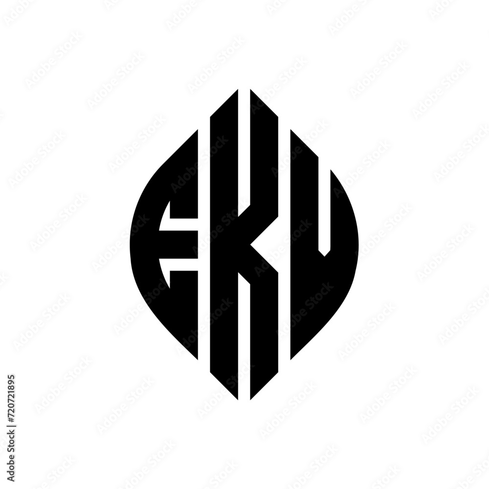 EKV circle letter logo design with circle and ellipse shape. EKV ellipse letters with typographic style. The three initials form a circle logo. EKV Circle Emblem Abstract Monogram Letter Mark Vector. EKV circle letter logo design with circle and ellipse shape. EKV ellipse letters with typographic style. The three initials form a circle logo. EKV Circle Emblem Abstract Monogram Letter Mark Vector.