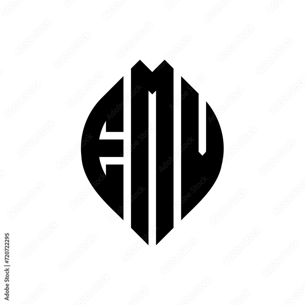 EMV circle letter logo design with circle and ellipse shape. EMV ellipse letters with typographic style. The three initials form a circle logo. EMV Circle Emblem Abstract Monogram Letter Mark Vector. EMV circle letter logo design with circle and ellipse shape. EMV ellipse letters with typographic style. The three initials form a circle logo. EMV Circle Emblem Abstract Monogram Letter Mark Vector.