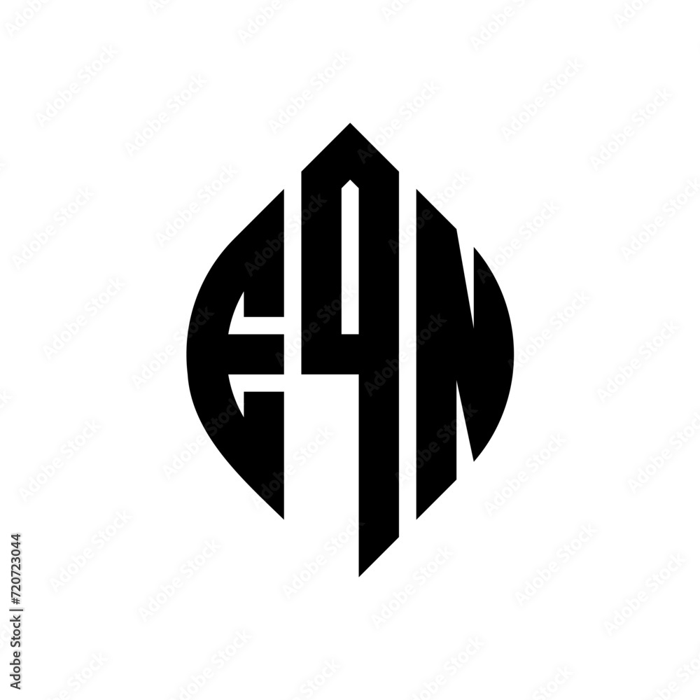 EQN circle letter logo design with circle and ellipse shape. EQN ellipse letters with typographic style. The three initials form a circle logo. EQN Circle Emblem Abstract Monogram Letter Mark Vector. EQN circle letter logo design with circle and ellipse shape. EQN ellipse letters with typographic style. The three initials form a circle logo. EQN Circle Emblem Abstract Monogram Letter Mark Vector.