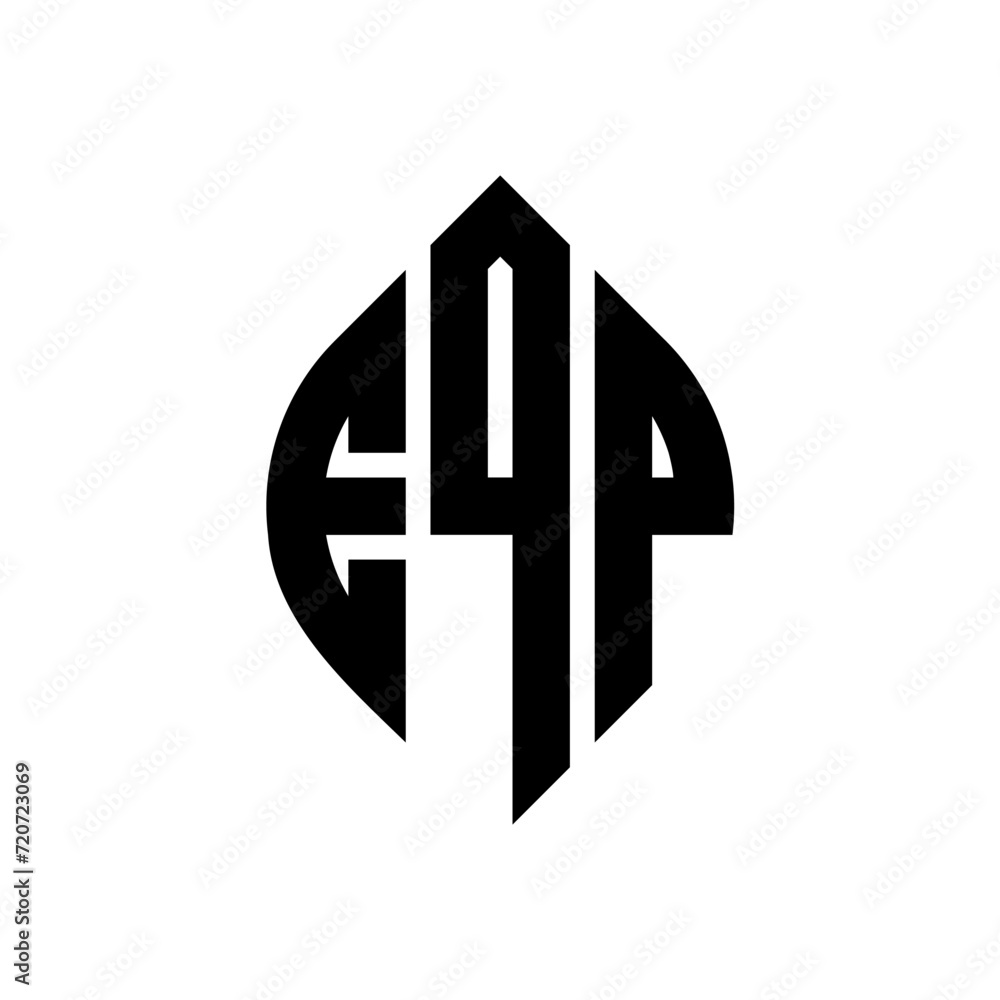 EQP circle letter logo design with circle and ellipse shape. EQP ellipse letters with typographic style. The three initials form a circle logo. EQP Circle Emblem Abstract Monogram Letter Mark Vector. EQP circle letter logo design with circle and ellipse shape. EQP ellipse letters with typographic style. The three initials form a circle logo. EQP Circle Emblem Abstract Monogram Letter Mark Vector.