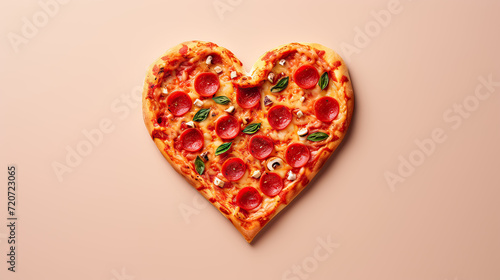 Modern Minimalist Love Pizza Artistry Ai Generative