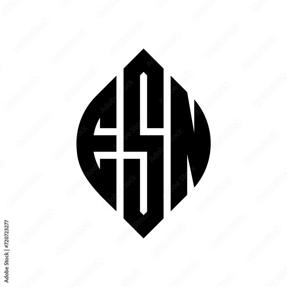 ESN circle letter logo design with circle and ellipse shape. ESN ellipse letters with typographic style. The three initials form a circle logo. ESN Circle Emblem Abstract Monogram Letter Mark Vector. ESN circle letter logo design with circle and ellipse shape. ESN ellipse letters with typographic style. The three initials form a circle logo. ESN Circle Emblem Abstract Monogram Letter Mark Vector.