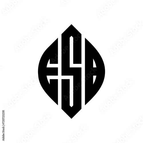 Free Download ESB circle letter logo design with circle and ellipse shape. ESB ellipse letters with typographic style. The three initials form a circle logo. ESB Circle Emblem Abstract Monogram Letter Mark Vector. - GFXLoad