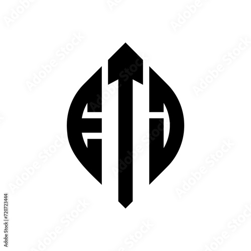 Free Download ETJ circle letter logo design with circle and ellipse shape. ETJ ellipse letters with typographic style. The three initials form a circle logo. ETJ Circle Emblem Abstract Monogram Letter Mark Vector. - GFXLoad