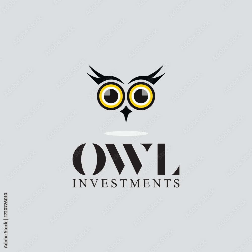 illustration of an owl, Owl logo, business logo, logo design