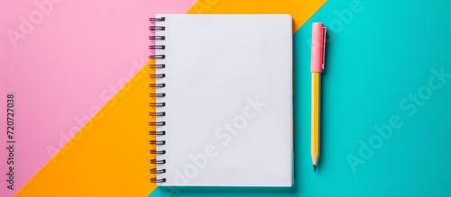 Vibrant Colorful Background with Blank Notebook, Pencil, and Color - Blank, Notebook, Pencil, Color, Background