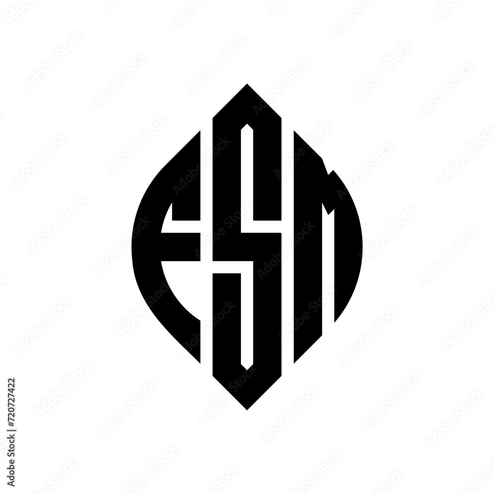 FSM circle letter logo design with circle and ellipse shape. FSM ellipse letters with typographic style. The three initials form a circle logo. FSM Circle Emblem Abstract Monogram Letter Mark Vector. FSM circle letter logo design with circle and ellipse shape. FSM ellipse letters with typographic style. The three initials form a circle logo. FSM Circle Emblem Abstract Monogram Letter Mark Vector.
