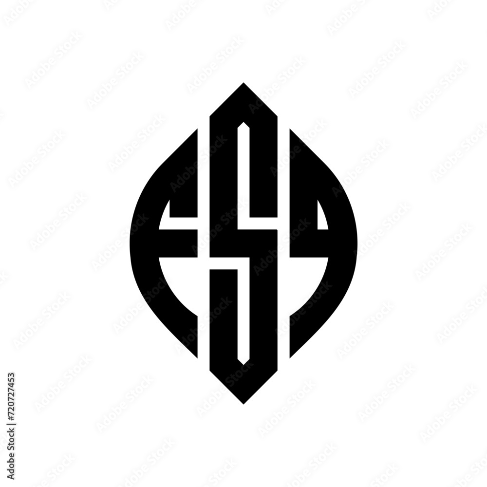 FSQ circle letter logo design with circle and ellipse shape. FSQ ellipse letters with typographic style. The three initials form a circle logo. FSQ Circle Emblem Abstract Monogram Letter Mark Vector. FSQ circle letter logo design with circle and ellipse shape. FSQ ellipse letters with typographic style. The three initials form a circle logo. FSQ Circle Emblem Abstract Monogram Letter Mark Vector.