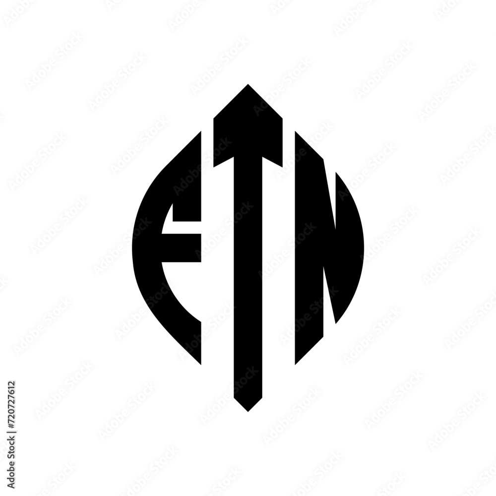 FTN circle letter logo design with circle and ellipse shape. FTN ellipse letters with typographic style. The three initials form a circle logo. FTN Circle Emblem Abstract Monogram Letter Mark Vector. FTN circle letter logo design with circle and ellipse shape. FTN ellipse letters with typographic style. The three initials form a circle logo. FTN Circle Emblem Abstract Monogram Letter Mark Vector.