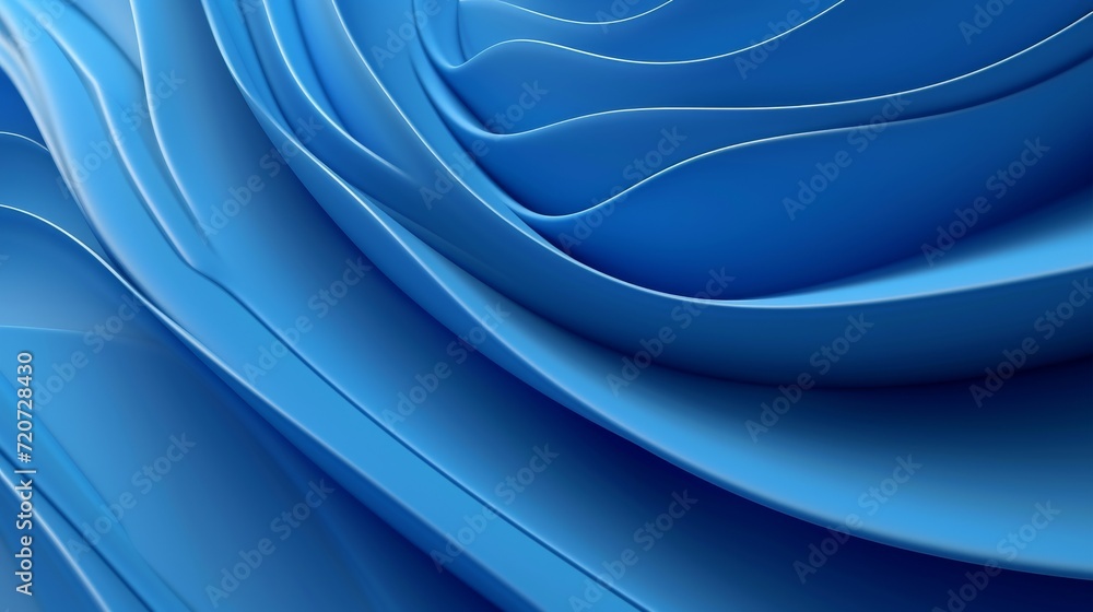 Fototapeta premium Blue contemporary background with radiating, slightly irregular curves, casting graduating tones. Modern corporate background