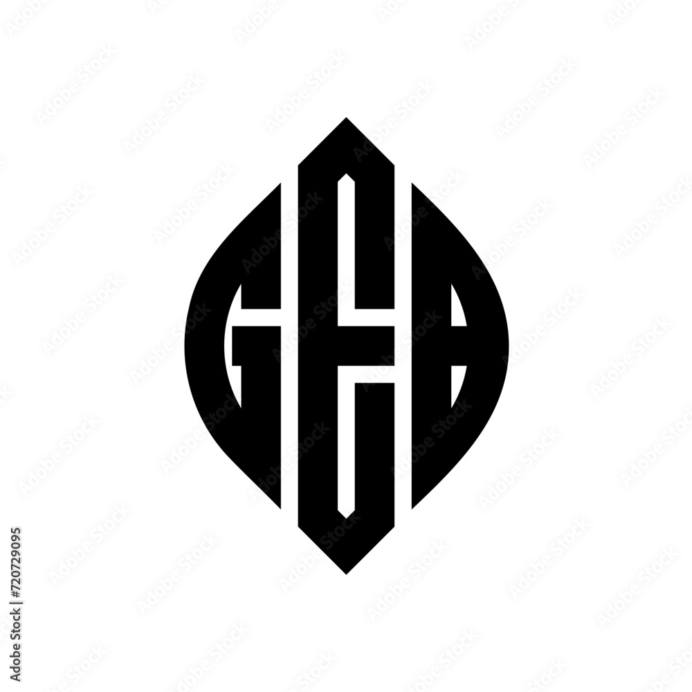 GEB circle letter logo design with circle and ellipse shape. GEB ellipse letters with typographic style. The three initials form a circle logo. GEB Circle Emblem Abstract Monogram Letter Mark Vector. GEB circle letter logo design with circle and ellipse shape. GEB ellipse letters with typographic style. The three initials form a circle logo. GEB Circle Emblem Abstract Monogram Letter Mark Vector.