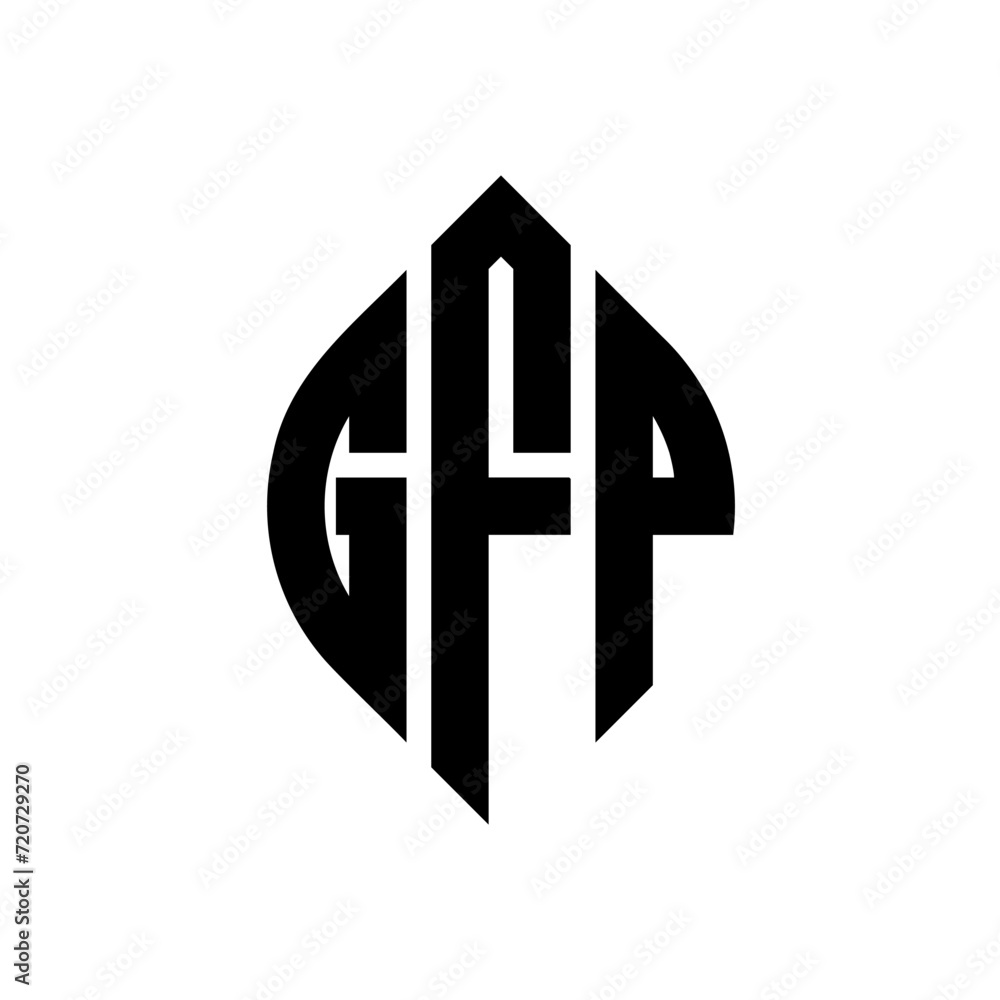 GFP circle letter logo design with circle and ellipse shape. GFP ellipse letters with typographic style. The three initials form a circle logo. GFP Circle Emblem Abstract Monogram Letter Mark Vector. GFP circle letter logo design with circle and ellipse shape. GFP ellipse letters with typographic style. The three initials form a circle logo. GFP Circle Emblem Abstract Monogram Letter Mark Vector.