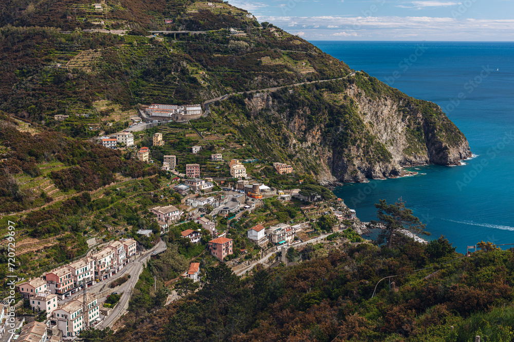 One of the Cinque Terre towns located in community Riomaggiore, province of La Spezia, Liguria, northern Italy. 