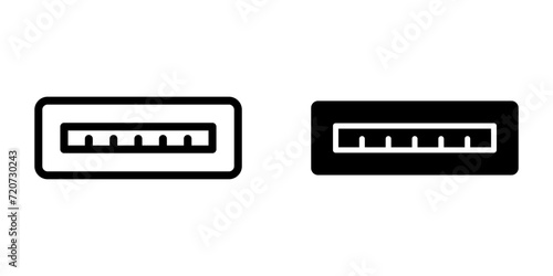 Usb Port Icon. for mobile concept and web design. vector illustration