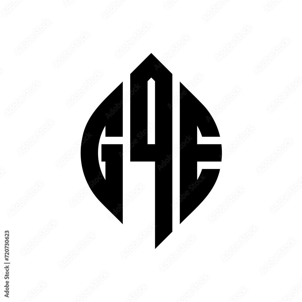 GQE circle letter logo design with circle and ellipse shape. GQE ellipse letters with typographic style. The three initials form a circle logo. GQE Circle Emblem Abstract Monogram Letter Mark Vector. GQE circle letter logo design with circle and ellipse shape. GQE ellipse letters with typographic style. The three initials form a circle logo. GQE Circle Emblem Abstract Monogram Letter Mark Vector.