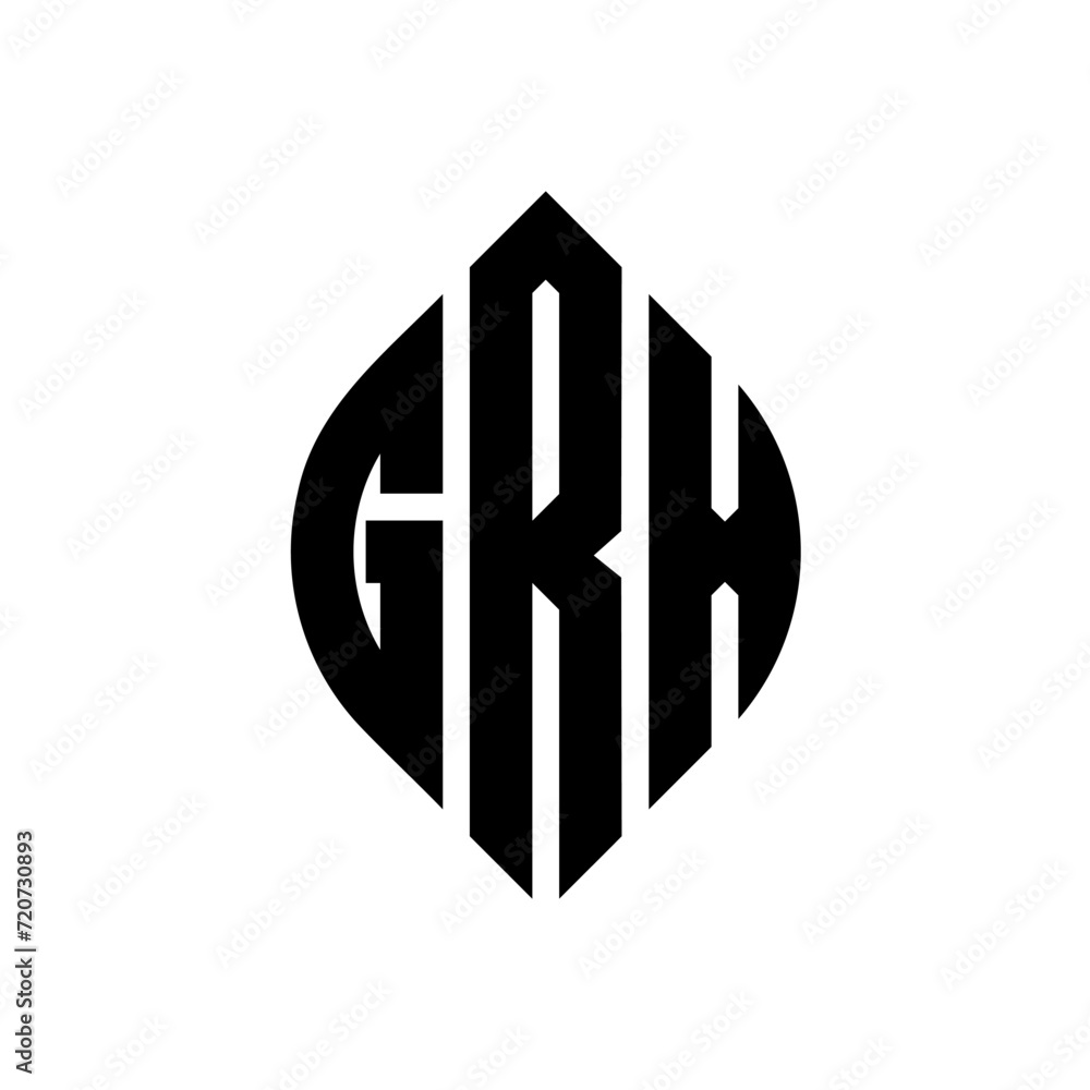 GRX circle letter logo design with circle and ellipse shape. GRX ellipse letters with typographic style. The three initials form a circle logo. GRX Circle Emblem Abstract Monogram Letter Mark Vector. GRX circle letter logo design with circle and ellipse shape. GRX ellipse letters with typographic style. The three initials form a circle logo. GRX Circle Emblem Abstract Monogram Letter Mark Vector.