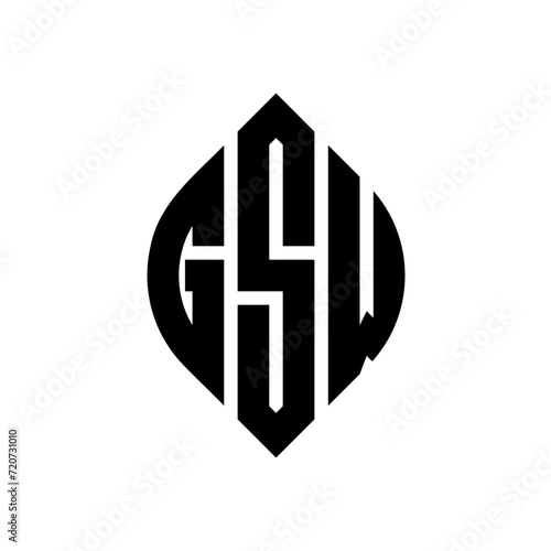 GSM circle letter logo design with circle and ellipse shape. GSM ellipse letters with typographic style. The three initials form a circle logo. GSM Circle Emblem Abstract Monogram Letter Mark Vector.