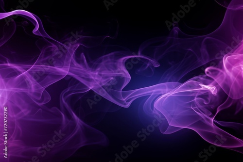 streams of colorful purple smoke floating in the air on a black background. vibrant colors, abstract bright expressive detailed background.