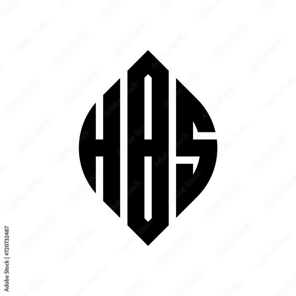 HBS circle letter logo design with circle and ellipse shape. HBS ellipse letters with typographic style. The three initials form a circle logo. HBS circle emblem abstract monogram letter mark vector. HBS circle letter logo design with circle and ellipse shape. HBS ellipse letters with typographic style. The three initials form a circle logo. HBS circle emblem abstract monogram letter mark vector.