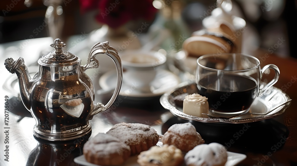 Fototapeta premium christmas table setting