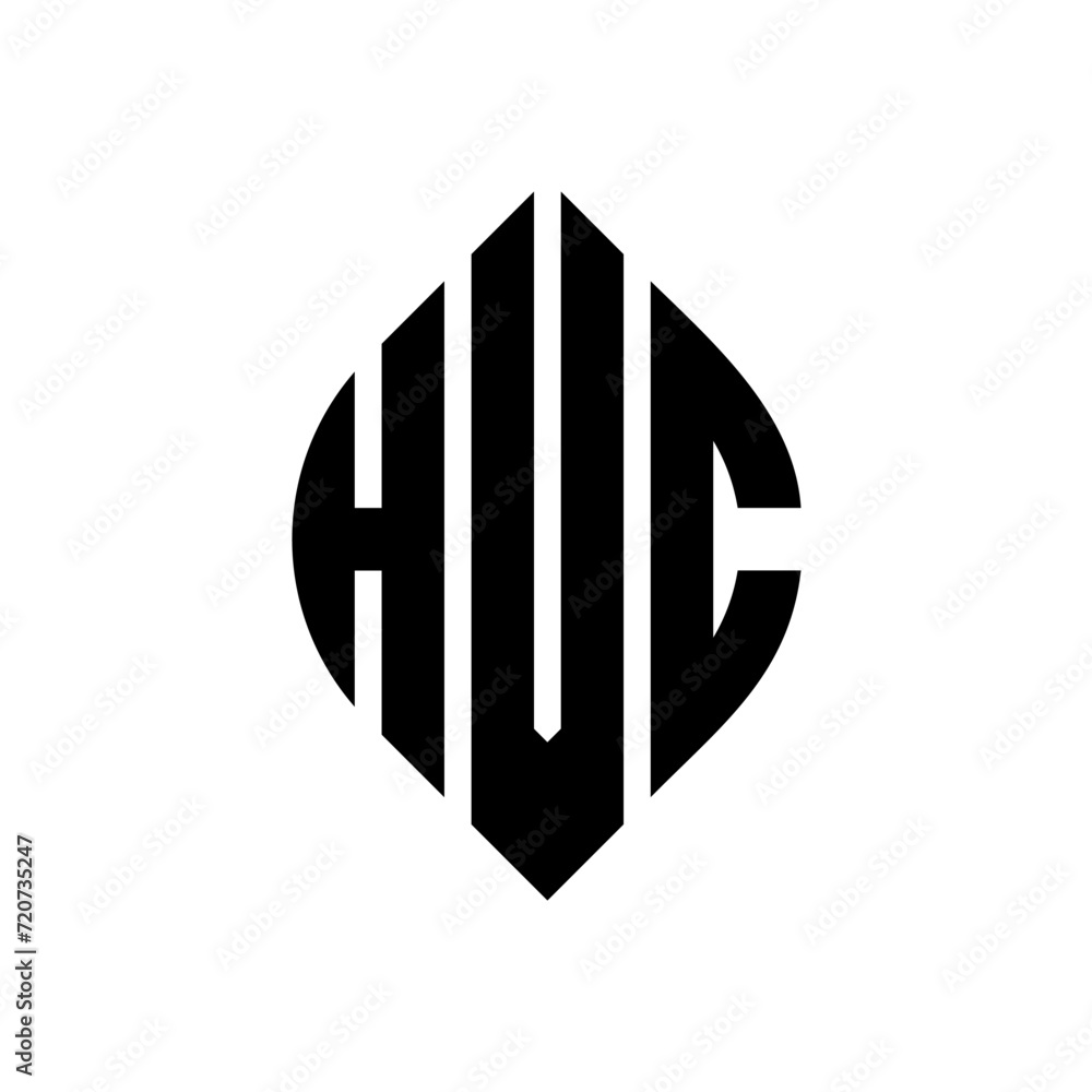 HVC circle letter logo design with circle and ellipse shape. HVC ellipse letters with typographic style. The three initials form a circle logo. HVC circle emblem abstract monogram letter mark vector. HVC circle letter logo design with circle and ellipse shape. HVC ellipse letters with typographic style. The three initials form a circle logo. HVC circle emblem abstract monogram letter mark vector.