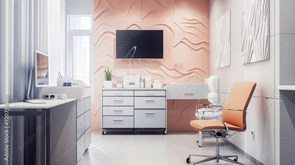 Peach medical environment inspired by simplicity, with a pastel palette and cool gray, featuring an abstract heartbeat waveform pattern for a modern and calming design. Peach medical environment inspired by simplicity, with a pastel palette and cool gray, featuring an abstract heartbeat waveform pattern for a modern and calming design.