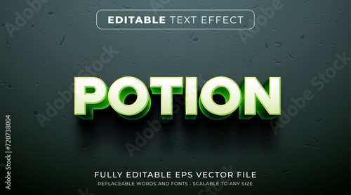 Editable text effect in glowing green text style