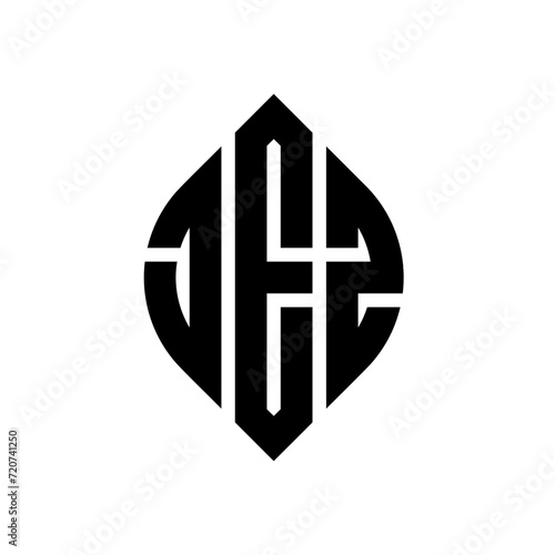 JEZ circle letter logo design with circle and ellipse shape. JEZ ellipse letters with typographic style. The three initials form a circle logo. JEZ circle emblem abstract monogram letter mark vector.