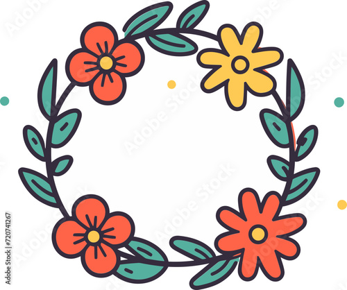 Digital Flora Fantasia Seasonal Vector GalleryBotanical Elegance Festive Wreath Collection