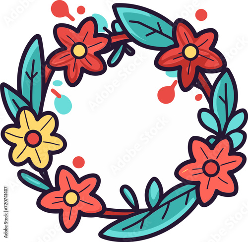 Floral Hoops Harmony Vector CollectionVectorized Foliage Elegance Holiday Wreaths
