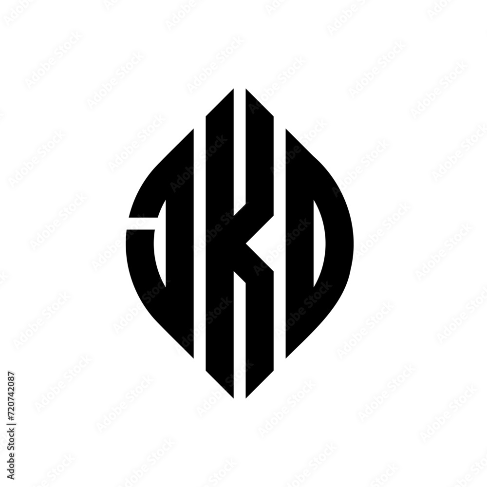 JKD circle letter logo design with circle and ellipse shape. JKD ellipse letters with typographic style. The three initials form a circle logo. JKD circle emblem abstract monogram letter mark vector. JKD circle letter logo design with circle and ellipse shape. JKD ellipse letters with typographic style. The three initials form a circle logo. JKD circle emblem abstract monogram letter mark vector.