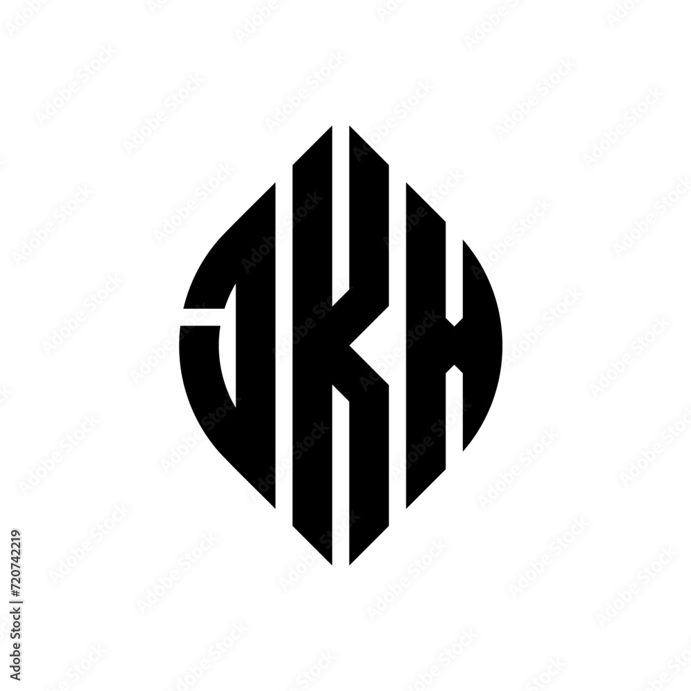 JKX circle letter logo design with circle and ellipse shape. JKX ellipse letters with typographic style. The three initials form a circle logo. JKX circle emblem abstract monogram letter mark vector. JKX circle letter logo design with circle and ellipse shape. JKX ellipse letters with typographic style. The three initials form a circle logo. JKX circle emblem abstract monogram letter mark vector.