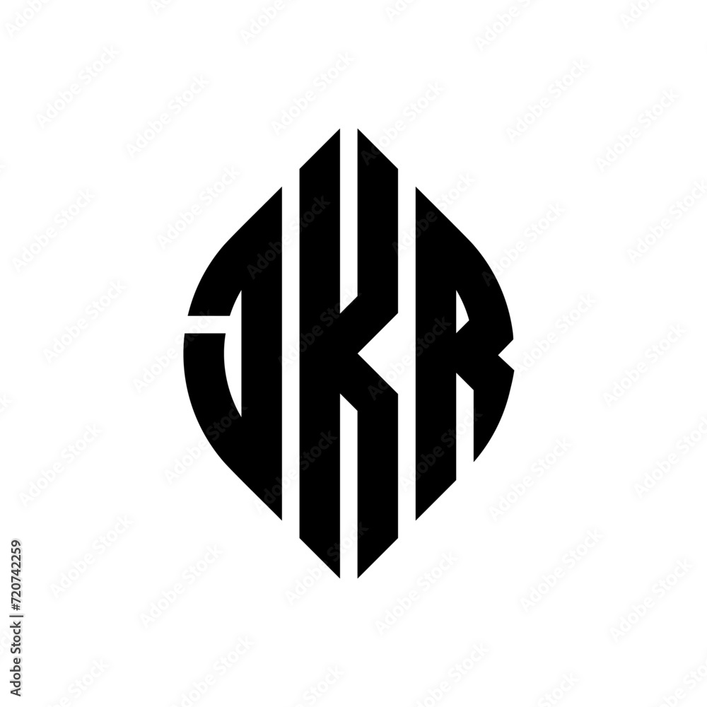 JKR circle letter logo design with circle and ellipse shape. JKR ellipse letters with typographic style. The three initials form a circle logo. JKR circle emblem abstract monogram letter mark vector. JKR circle letter logo design with circle and ellipse shape. JKR ellipse letters with typographic style. The three initials form a circle logo. JKR circle emblem abstract monogram letter mark vector.