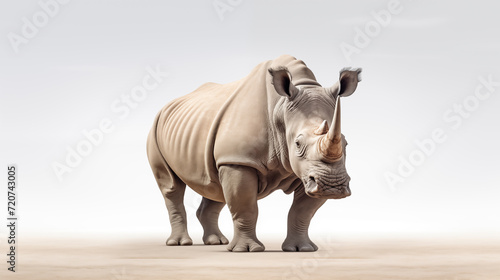 rhinoceros on white background