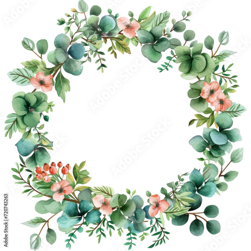 watercolor wedding elegant border isolated