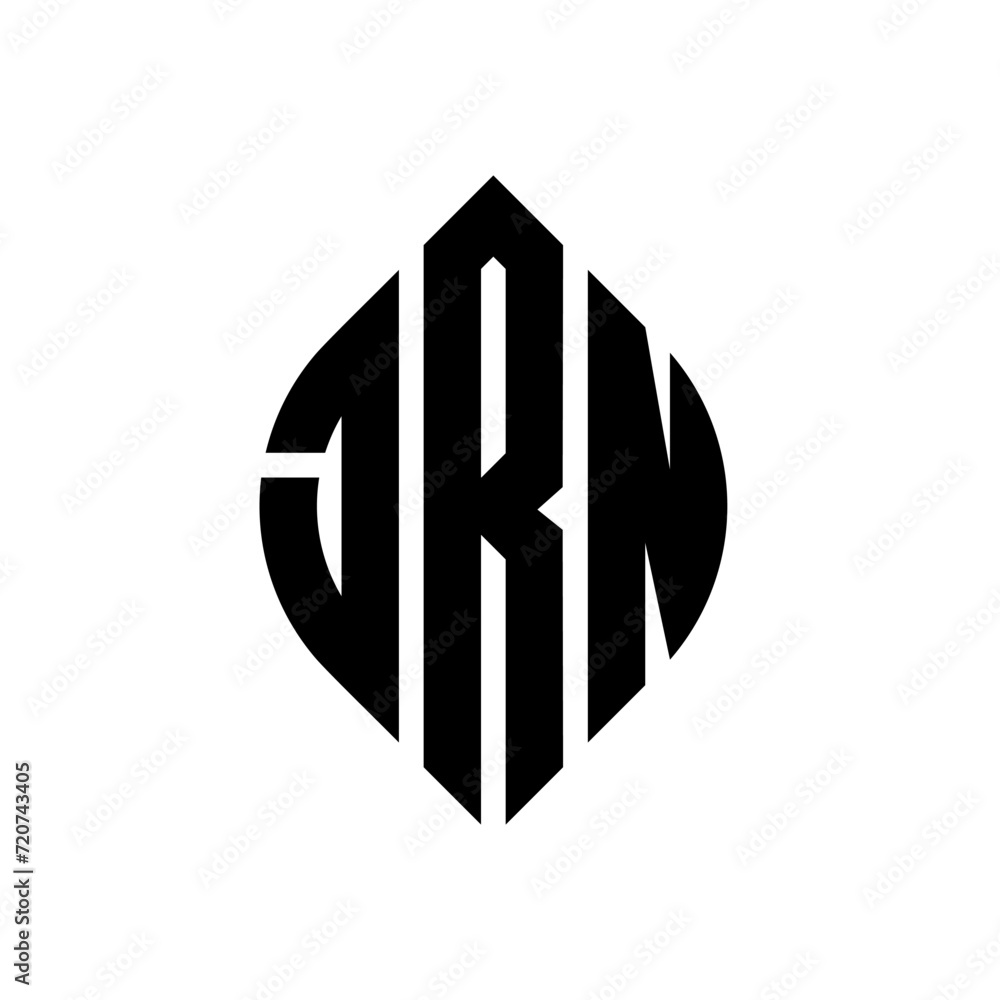 JRN circle letter logo design with circle and ellipse shape. JRN ellipse letters with typographic style. The three initials form a circle logo. JRN circle emblem abstract monogram letter mark vector. JRN circle letter logo design with circle and ellipse shape. JRN ellipse letters with typographic style. The three initials form a circle logo. JRN circle emblem abstract monogram letter mark vector.