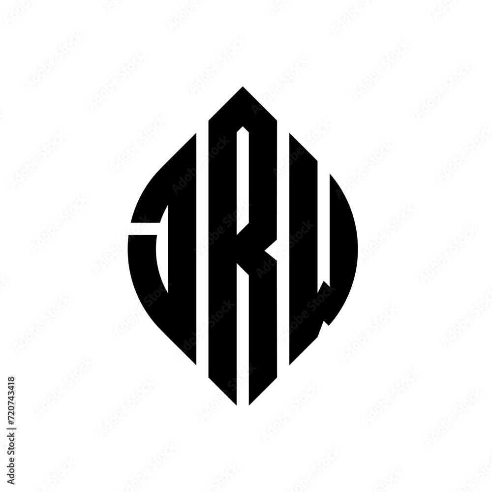 JRW circle letter logo design with circle and ellipse shape. JRW ellipse letters with typographic style. The three initials form a circle logo. JRW circle emblem abstract monogram letter mark vector. JRW circle letter logo design with circle and ellipse shape. JRW ellipse letters with typographic style. The three initials form a circle logo. JRW circle emblem abstract monogram letter mark vector.